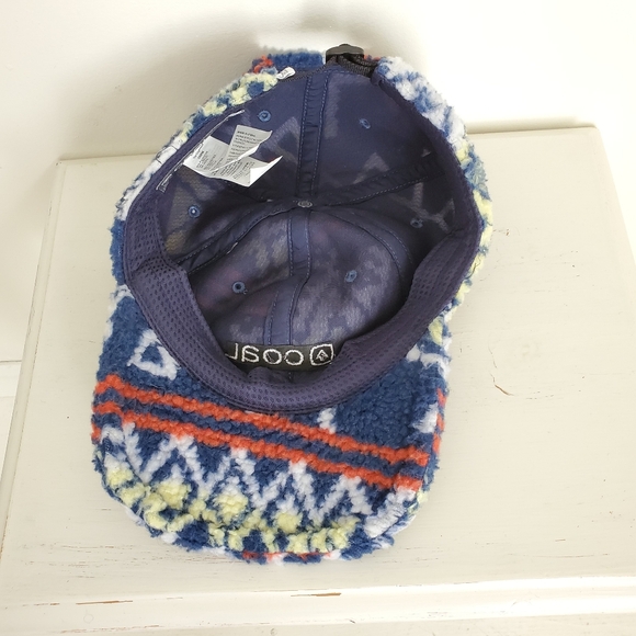 COAL Fuzzy Fleece Patchwork Tribal Print Ball Cap Hat OSFM - Picture 9 of 11